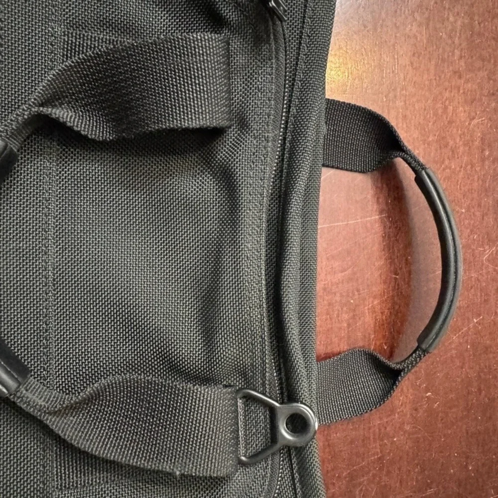Tumi Alpha Black Ballistic Nylon Laptop Briefcase Business Travel Bag 26111D4